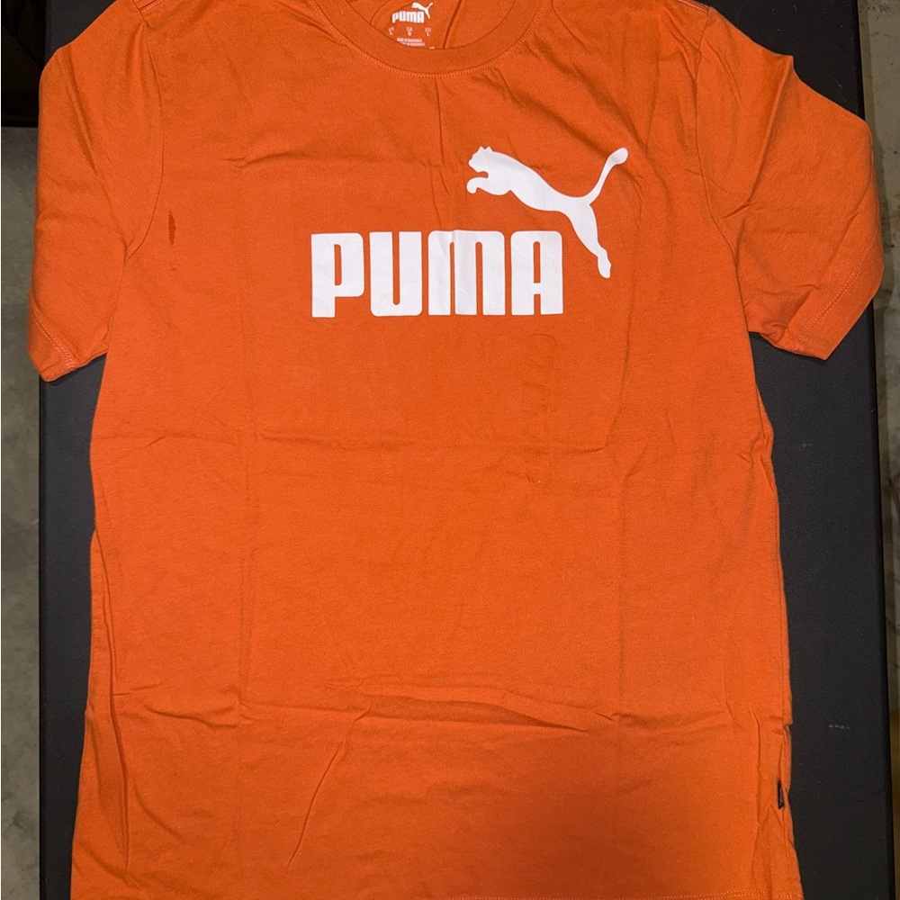 Puma Orange Short Sleeve Athletic Tee
